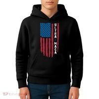 American Flag Ultra Mega Retro Mega King Kids Hoodie thumb 4
