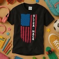 American Flag Ultra Mega Retro Mega King Kids T-Shirt thumb 3