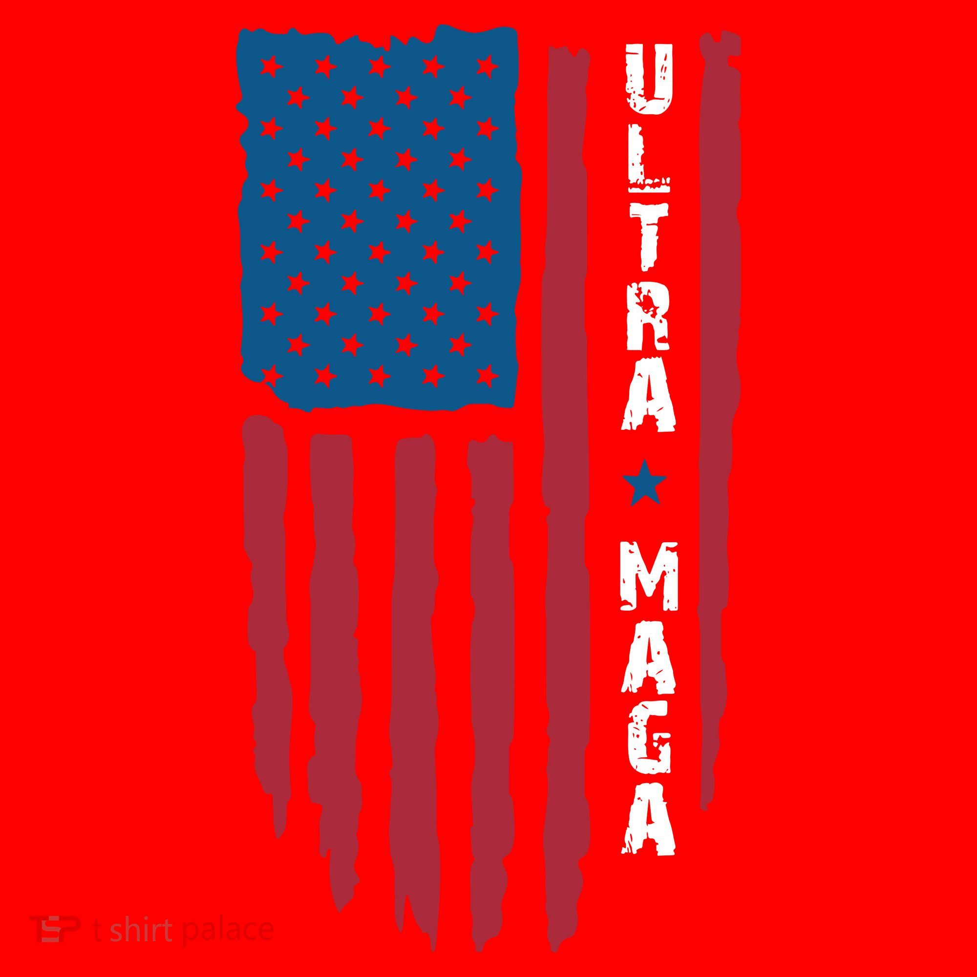 American Flag Ultra Mega Retro Mega King Santa Hat