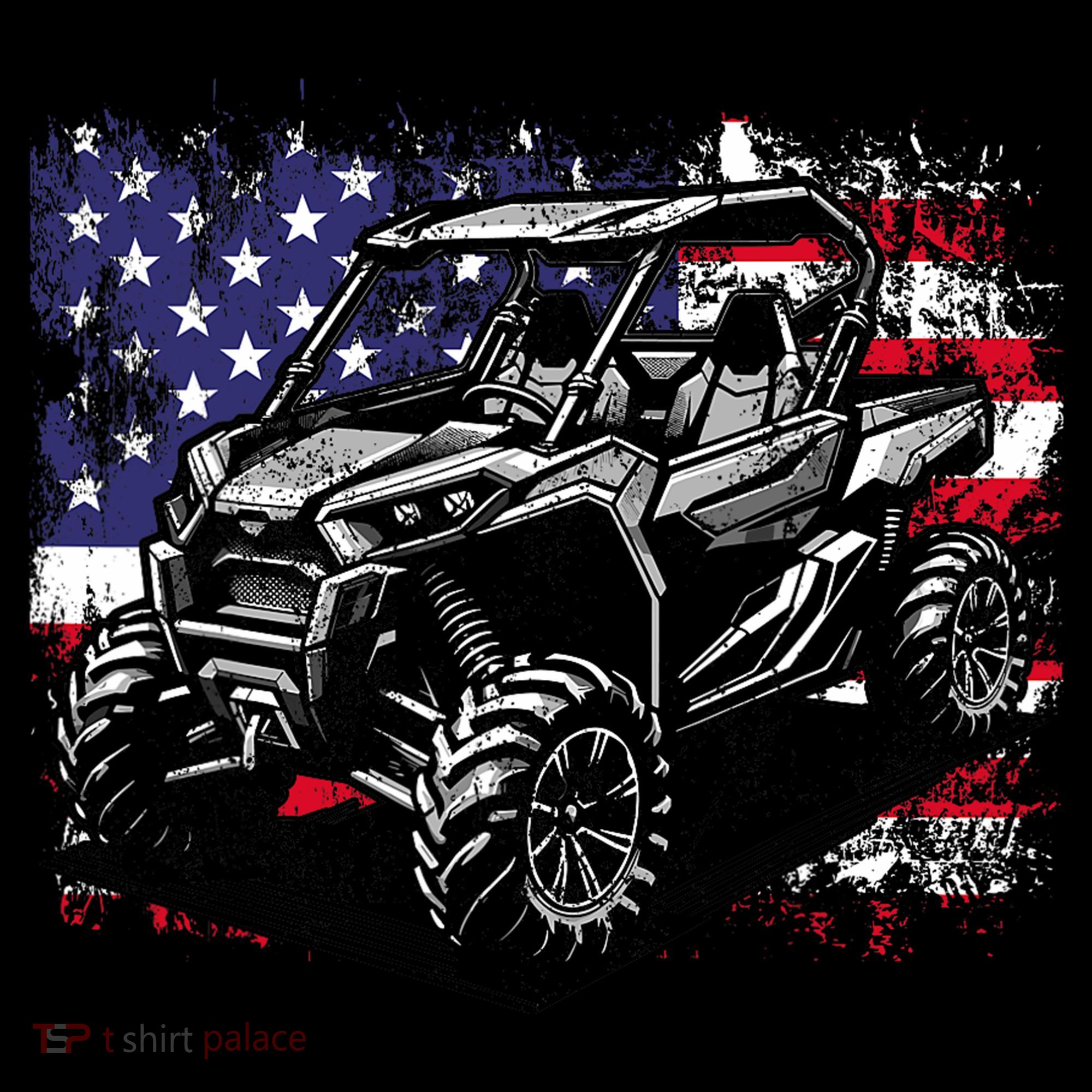 American Flag Utv Side By Side  Backpack