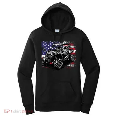 American Flag Utv Side By Side  Women's Hoodie