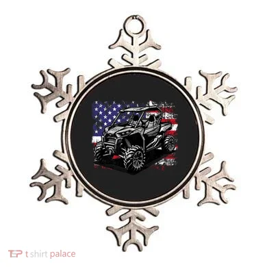 American Flag Utv Side By Side  Ornament