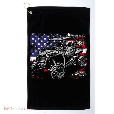 American Flag Utv Side By Side  Golf Towel