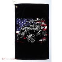 American Flag Utv Side By Side  Golf Towel thumb 0