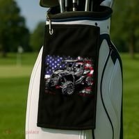 American Flag Utv Side By Side  Golf Towel thumb 2