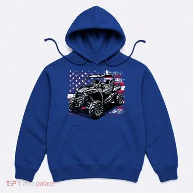 American Flag Utv Side By Side  Hoodie