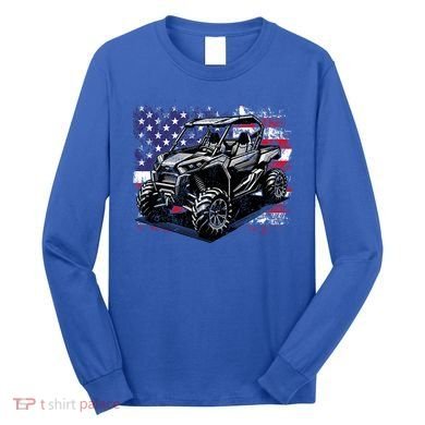 American Flag Utv Side By Side  Long Sleeve Shirt