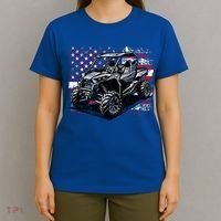 American Flag Utv Side By Side  T-Shirt thumb 4