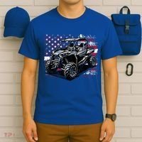 American Flag Utv Side By Side  T-Shirt thumb 6