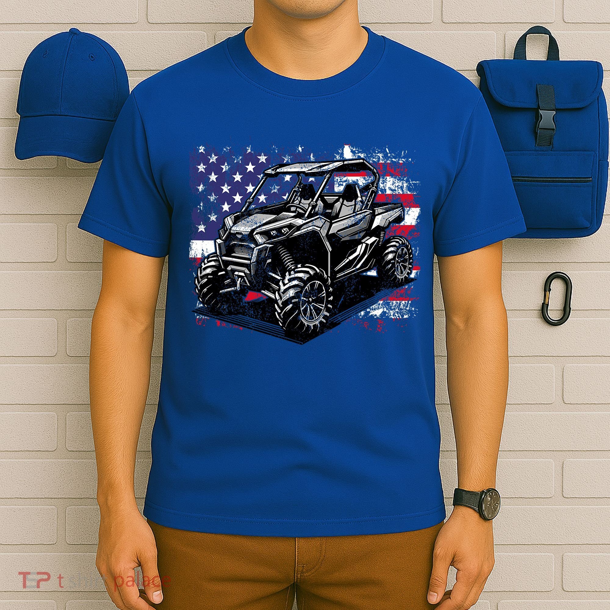 American Flag Utv Side By Side  T-Shirt