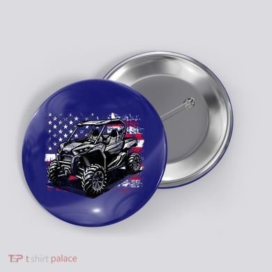 American Flag Utv Side By Side  Button