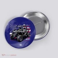 American Flag Utv Side By Side  Button thumb 0