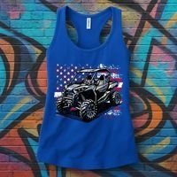 American Flag Utv Side By Side  Women's Tank Top thumb 3