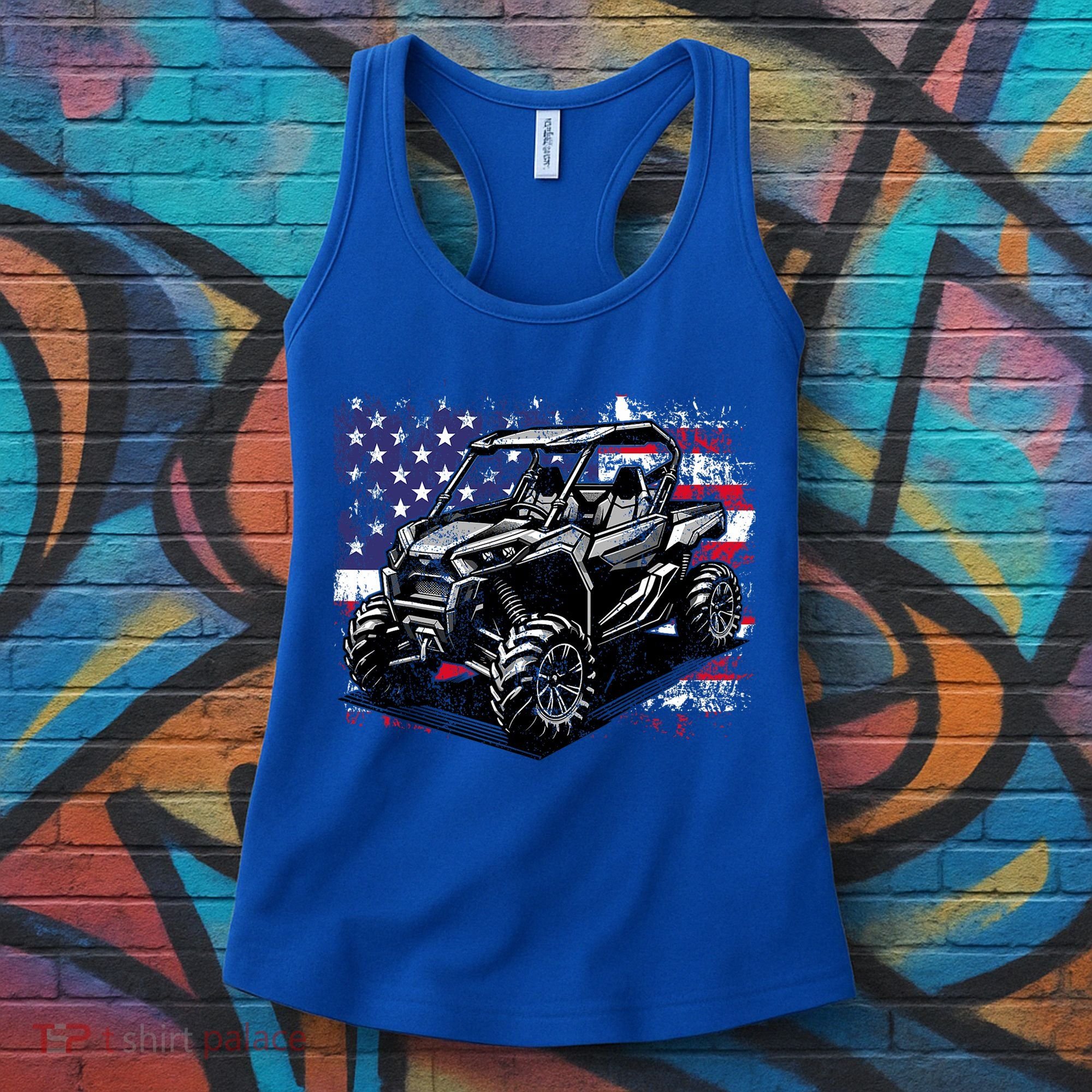 American Flag Utv Side By Side  Women's Tank Top