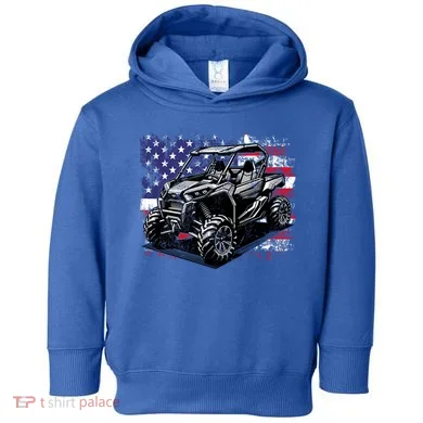 American Flag Utv Side By Side  Toddler Hoodie