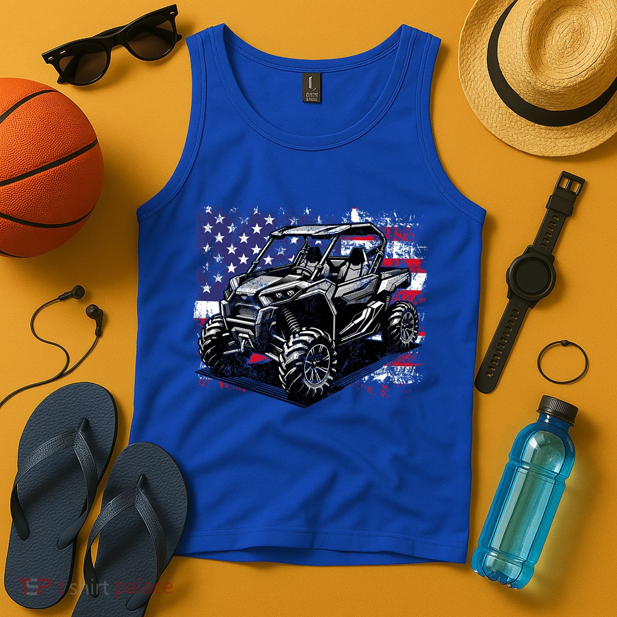 American Flag Utv Side By Side  Tank Top