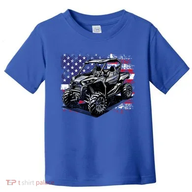 American Flag Utv Side By Side Toddler T-Shirt