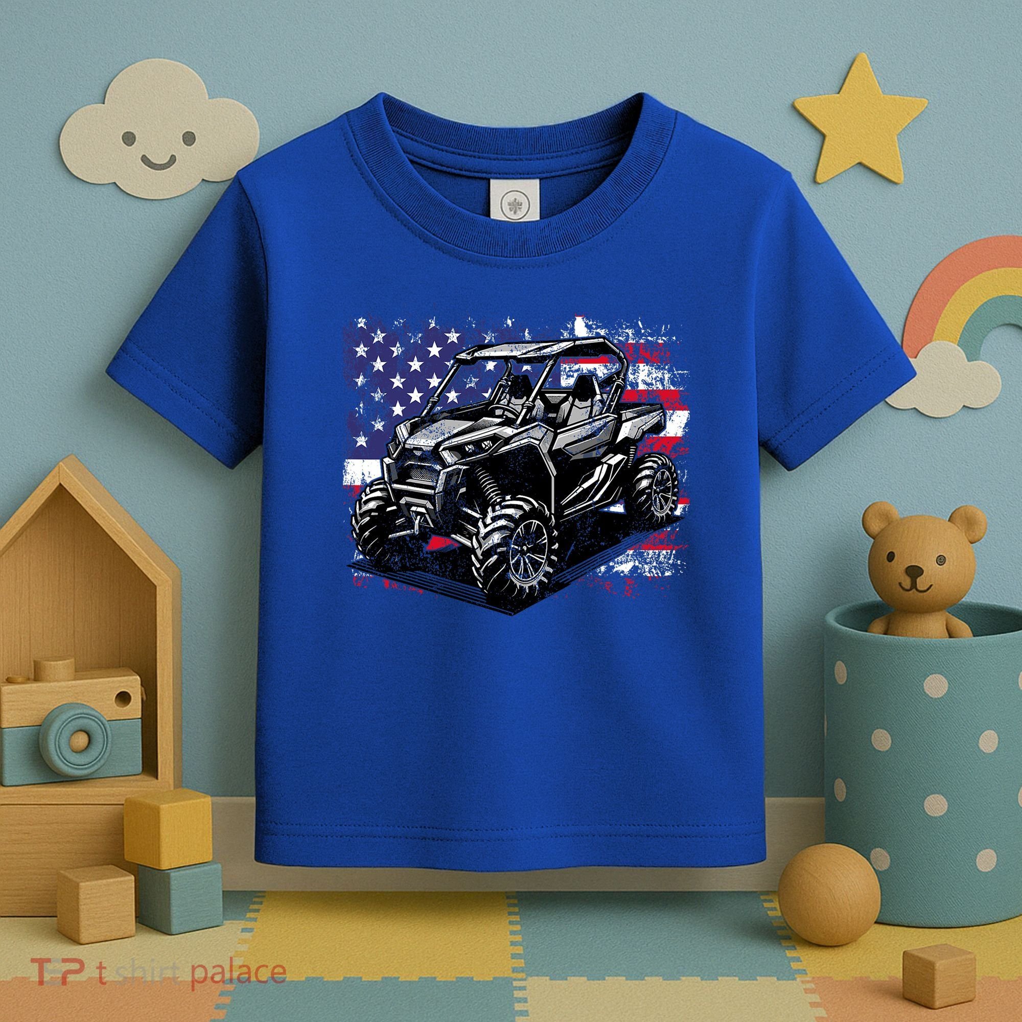 American Flag Utv Side By Side  Toddler T-Shirt