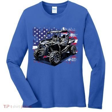 American Flag Utv Side By Side  Women's Long Sleeve Shirt