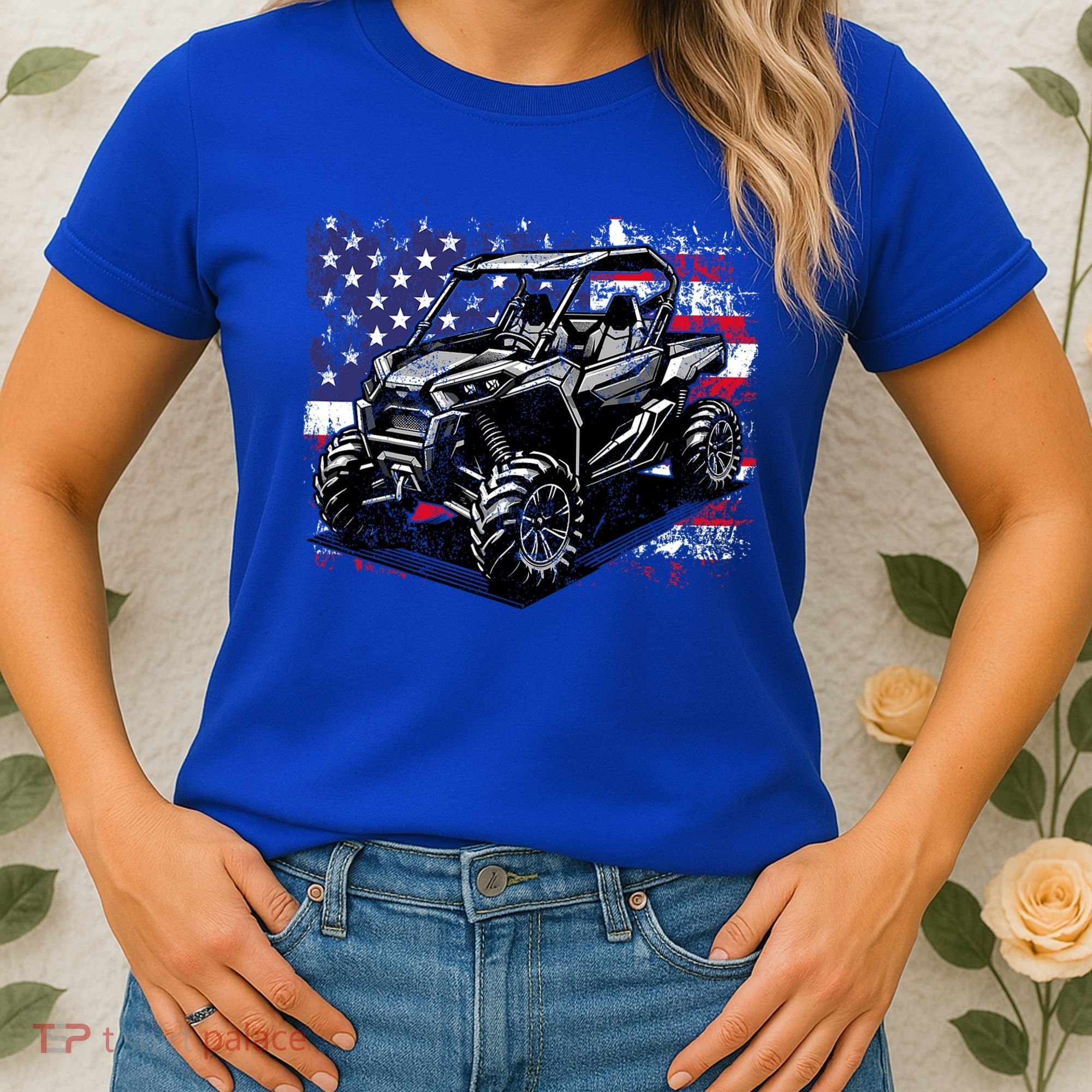 American Flag Utv Side By Side  Women's T-Shirt