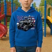 American Flag Utv Side By Side  Kids Hoodie thumb 2