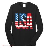 American Flag Usa Patriotic Us 4th Of July Long Sleeve Shirt thumb 0