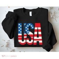 American Flag Usa Patriotic Us 4th Of July Sweatshirt thumb 2