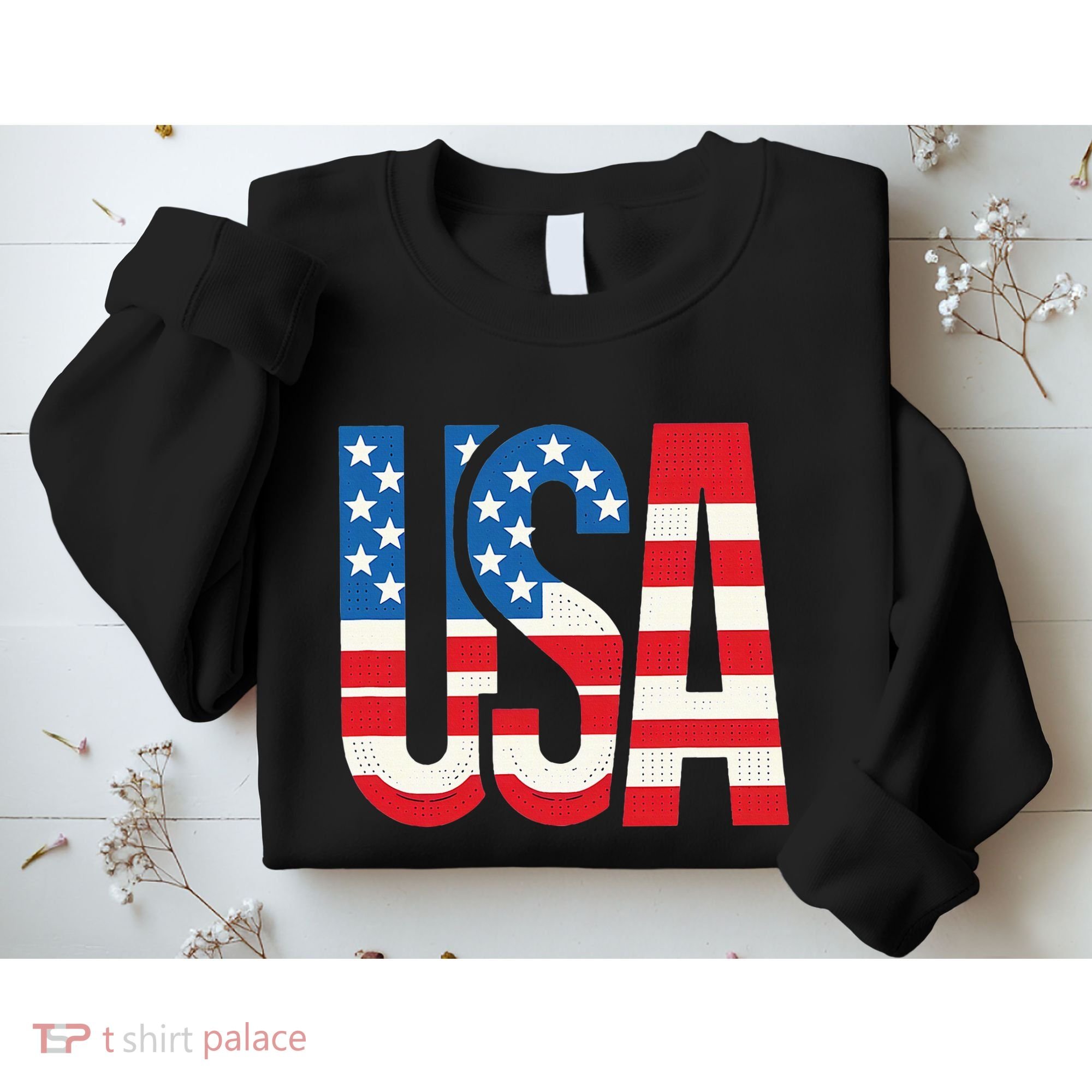 American Flag Usa Patriotic Us 4th Of July Sweatshirt