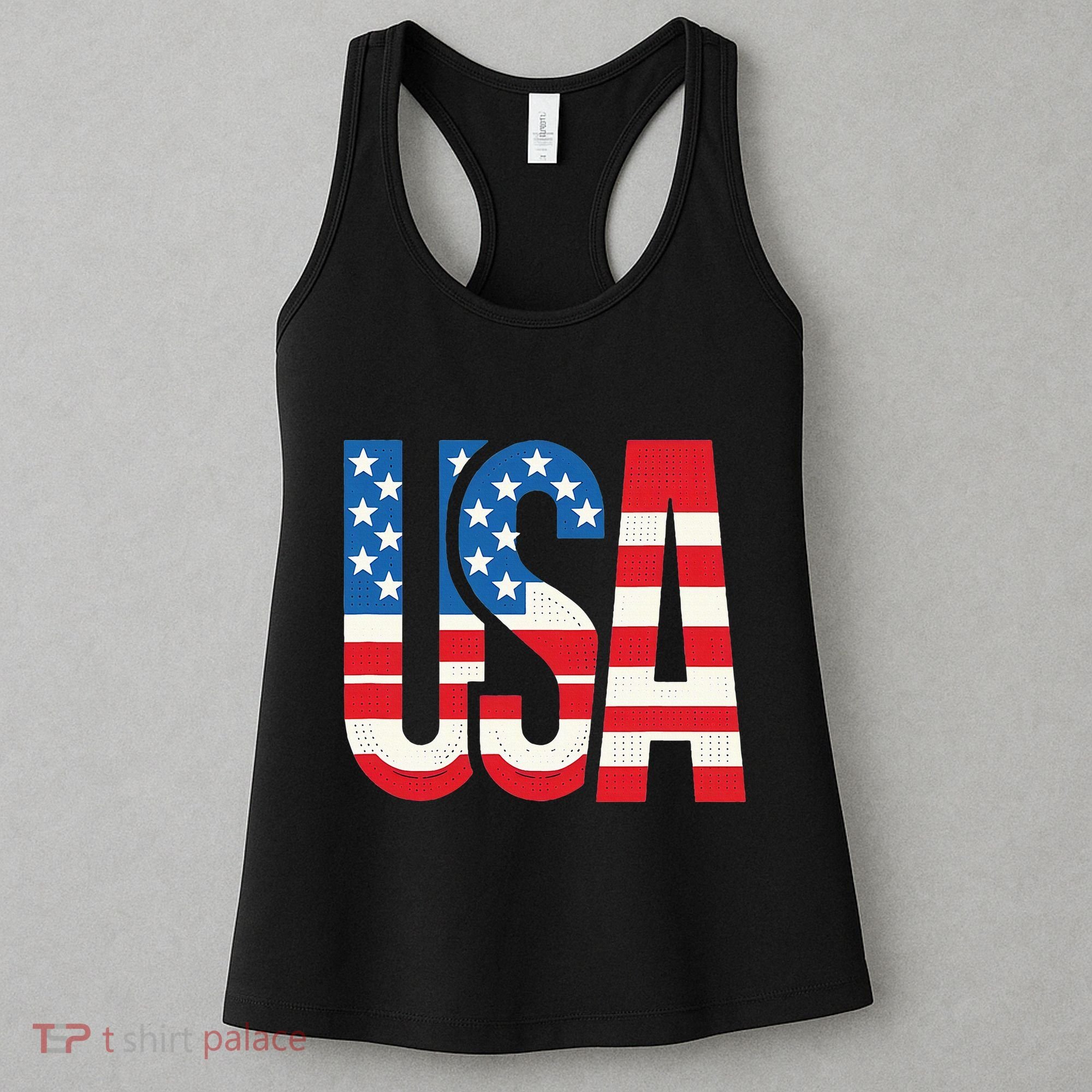 American Flag Usa Patriotic Us 4th Of July Women's Tank Top