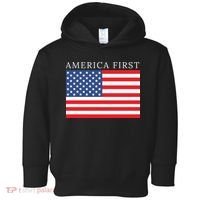 America First USA Flag Toddler Hoodie thumb 0