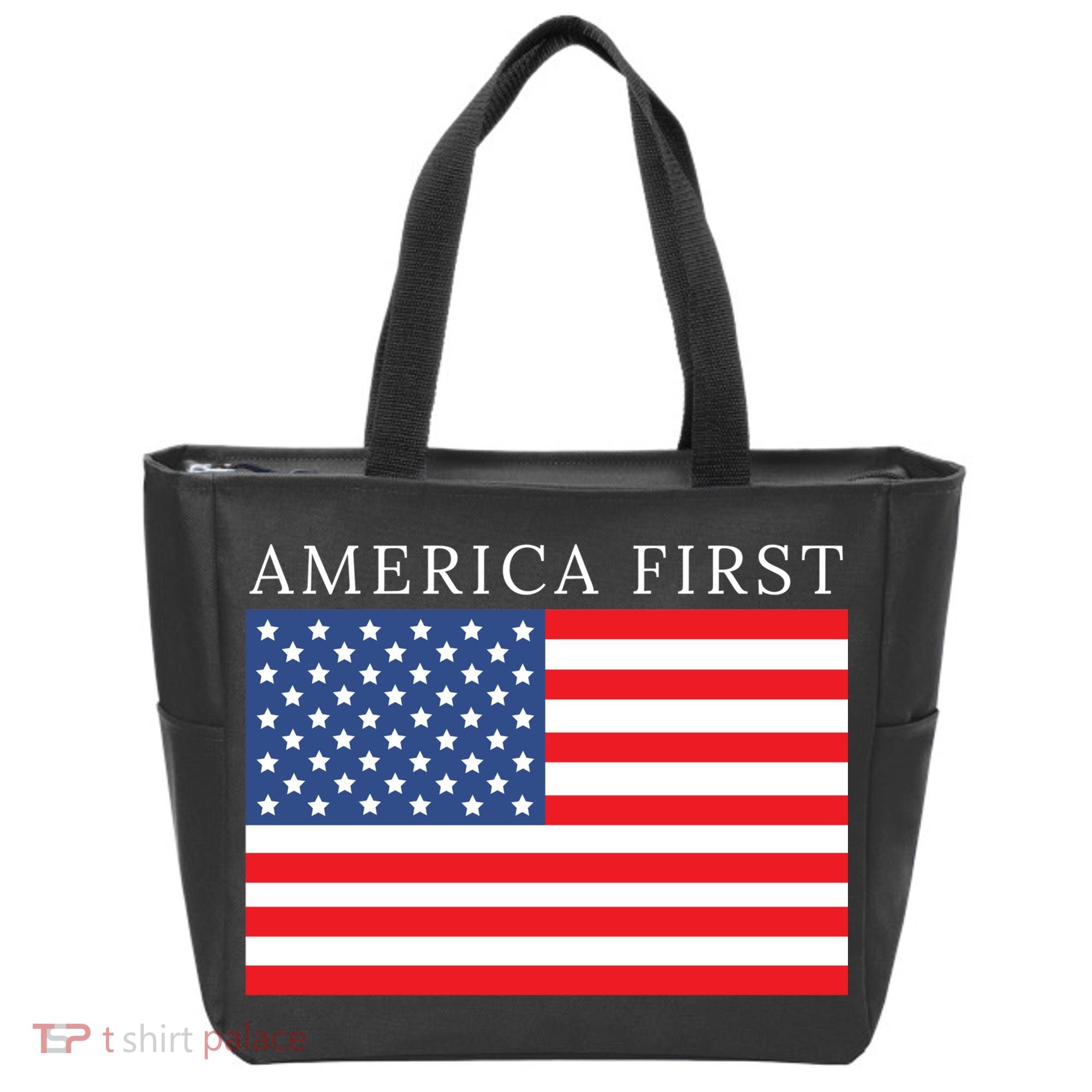 America First USA Flag Tote Bag