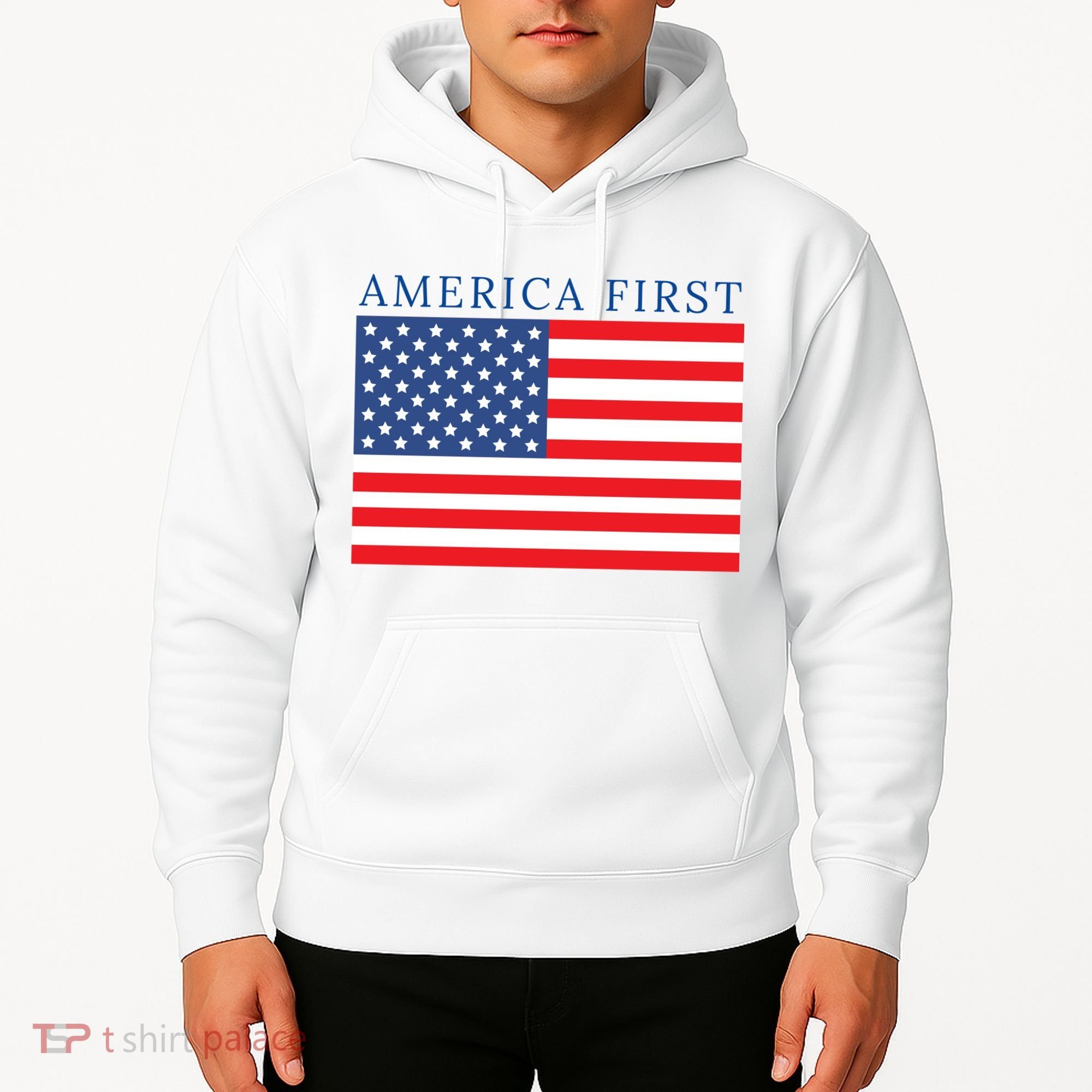 America First USA Flag Hoodie