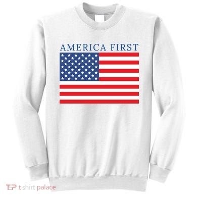 America First USA Flag Sweatshirt