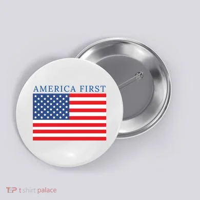 America First USA Flag Button