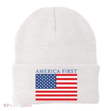 America First USA Flag Beanie