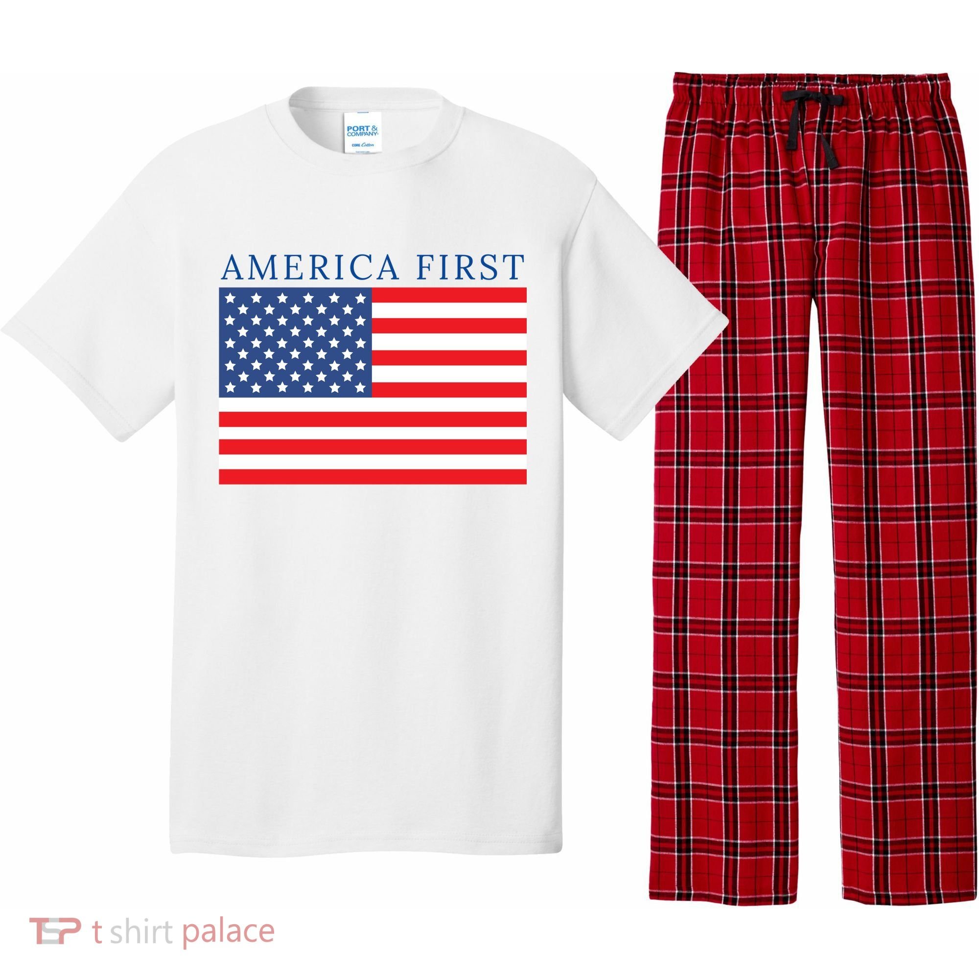 America First USA Flag Pajama Set