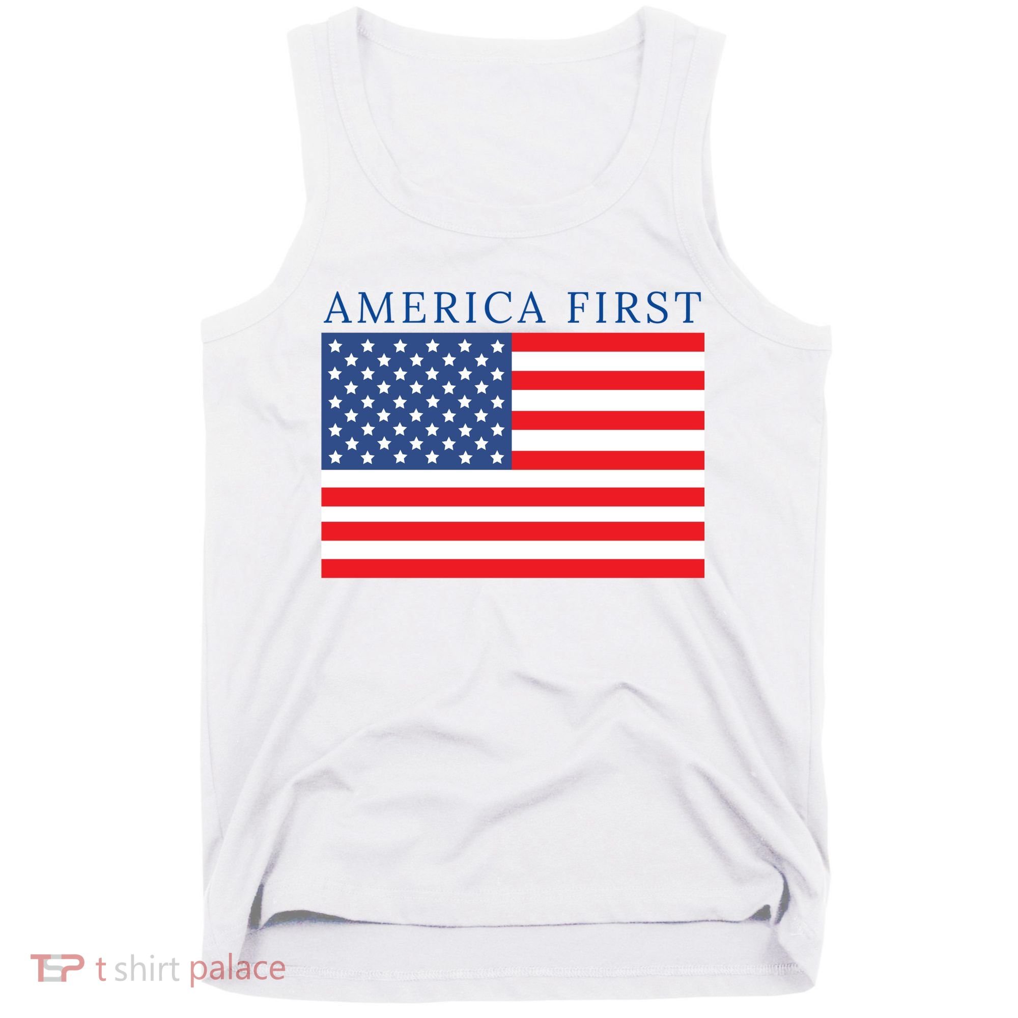 America First USA Flag Tank Top