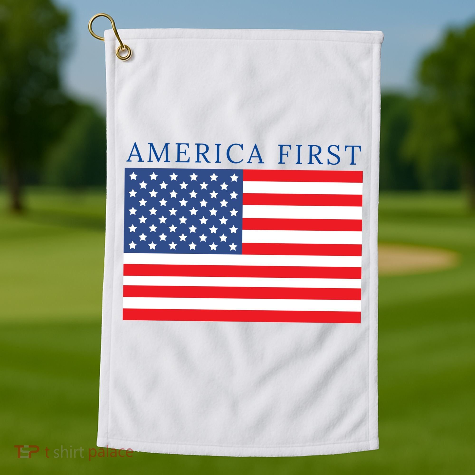 America First USA Flag Golf Towel