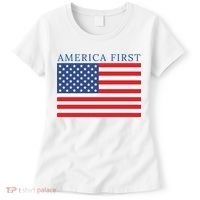 America First USA Flag Women's T-Shirt thumb 0