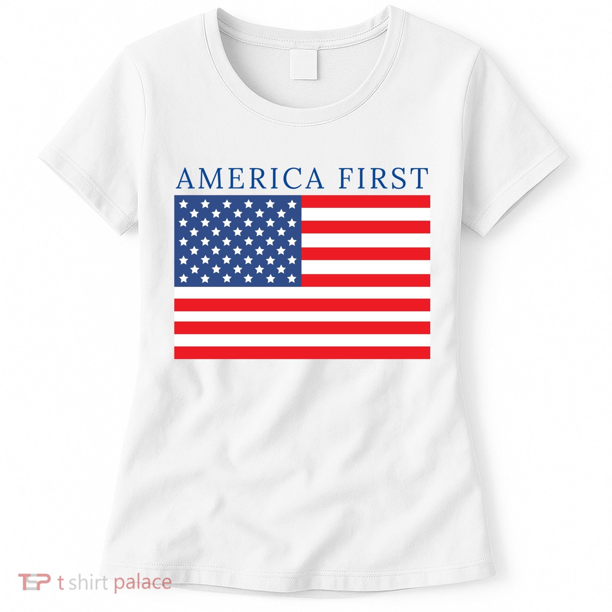 America First USA Flag Women's T-Shirt