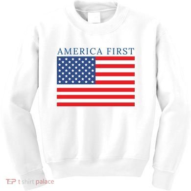 America First USA Flag Kids Sweatshirt