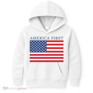 America First USA Flag Kids Hoodie