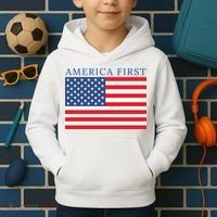 America First USA Flag Kids Hoodie thumb 2