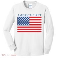 America First USA Flag Kids Long Sleeve Shirt thumb 0