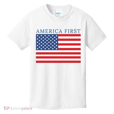 America First USA Flag Kids T-Shirt