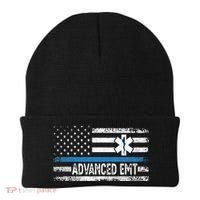 American Flag USA Advanced EMT AEMT Medical Technician Beanie thumb 0
