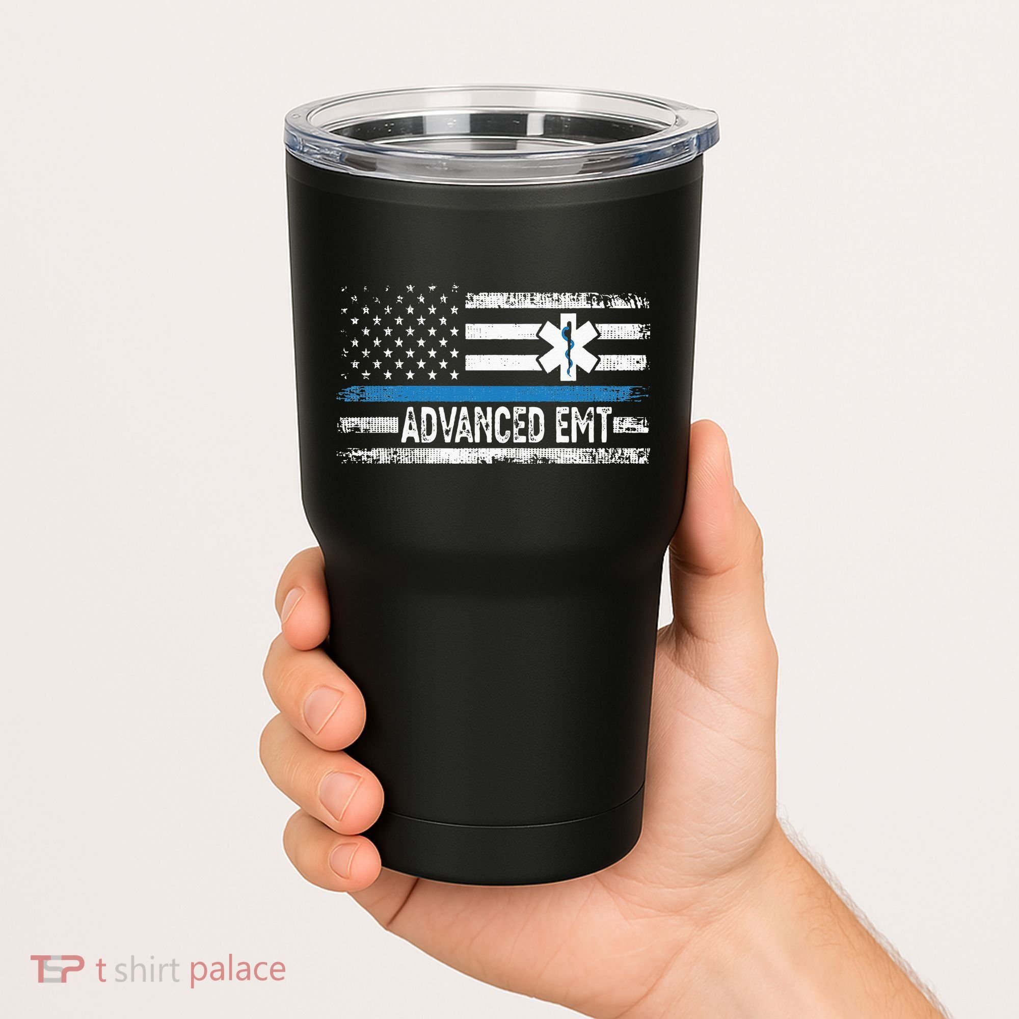 American Flag USA Advanced EMT AEMT Medical Technician Tumbler