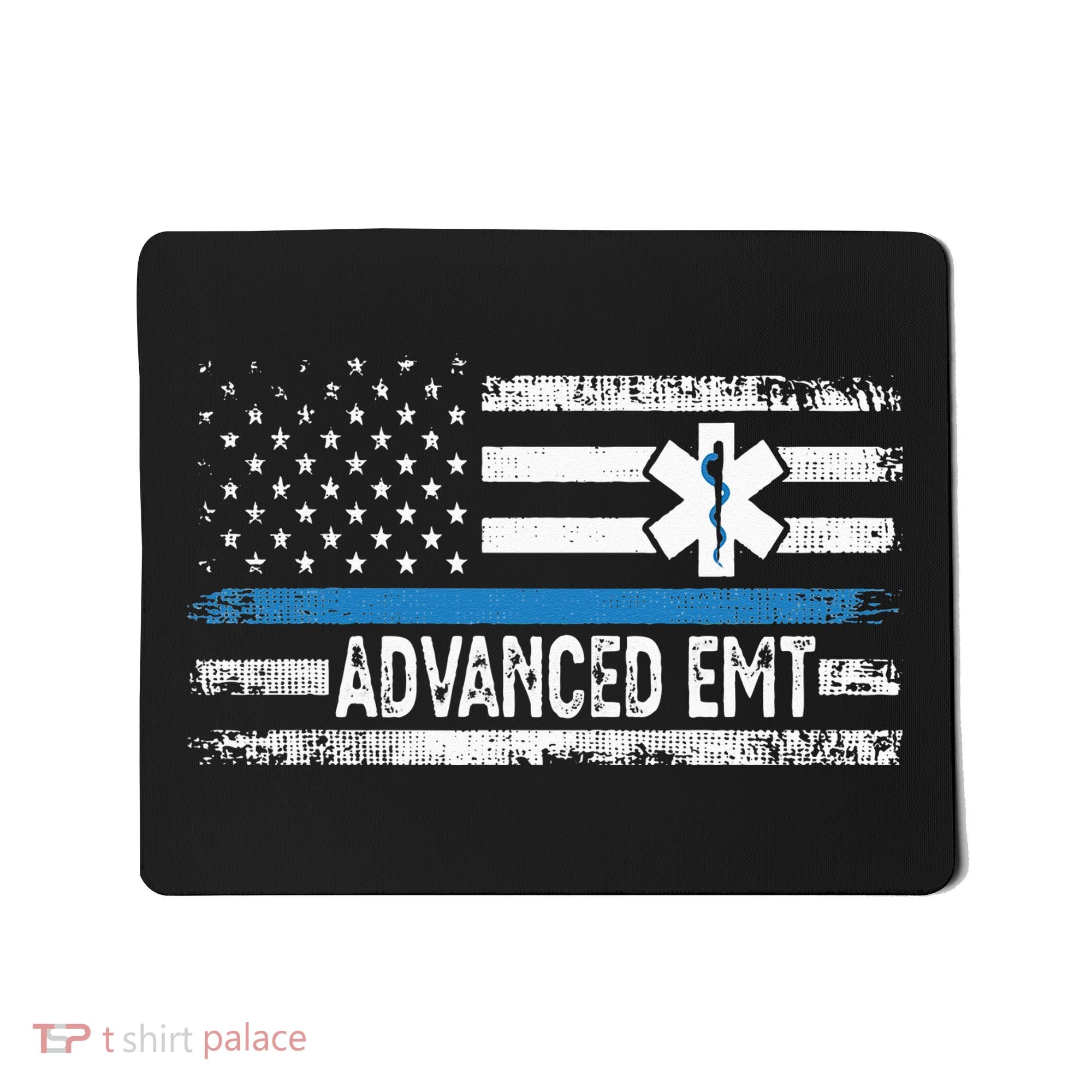 American Flag USA Advanced EMT AEMT Medical Technician Mousepad
