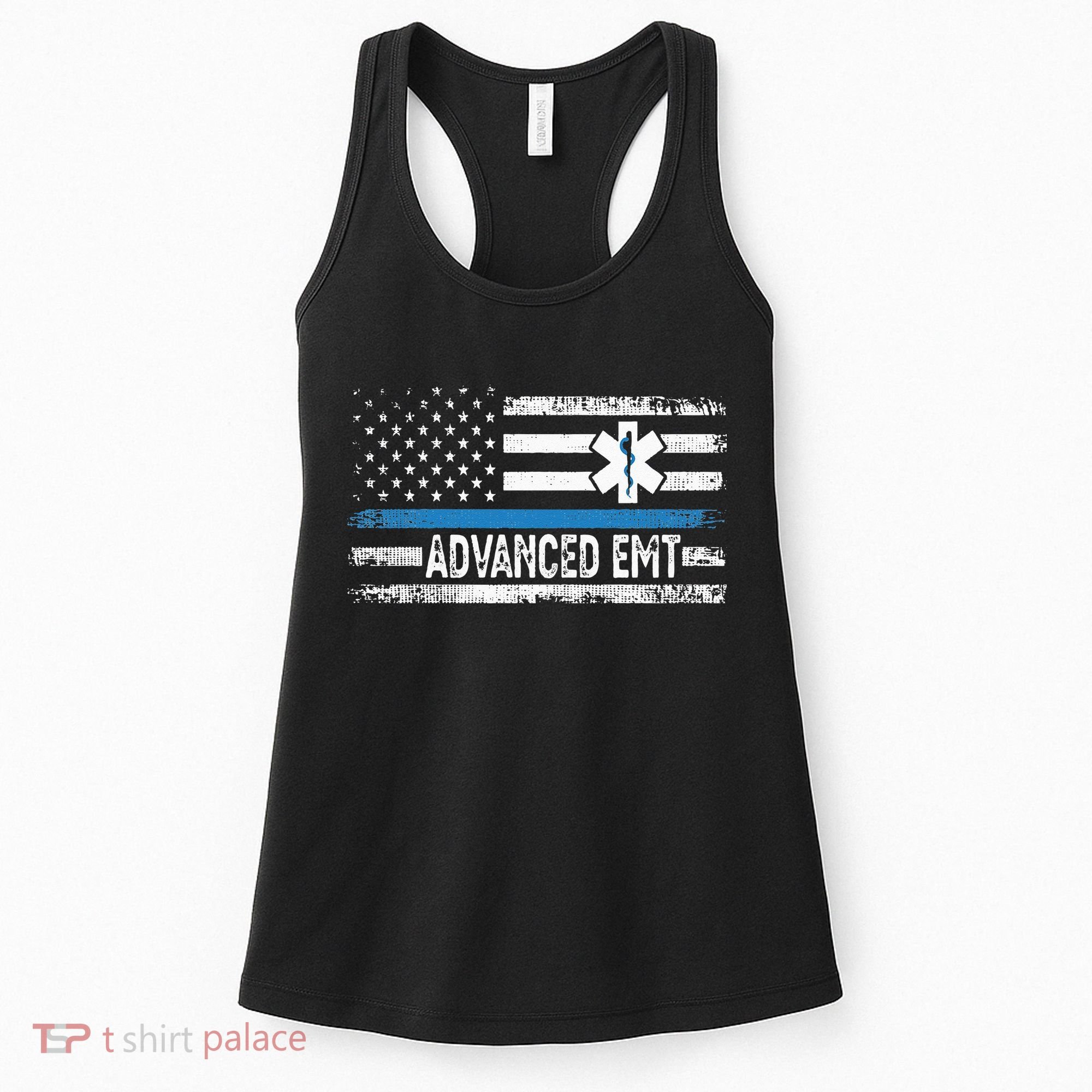 American Flag USA Advanced EMT AEMT Medical Technician Women's Tank Top