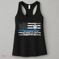 American Flag USA Advanced EMT AEMT Medical Technician Women's Tank Top thumb 3
